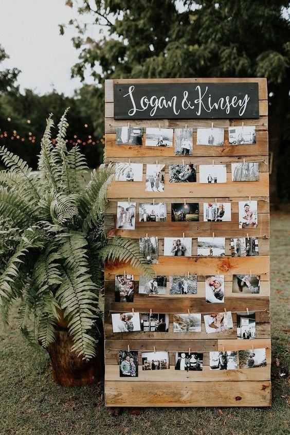 Photo display wedding couples story 