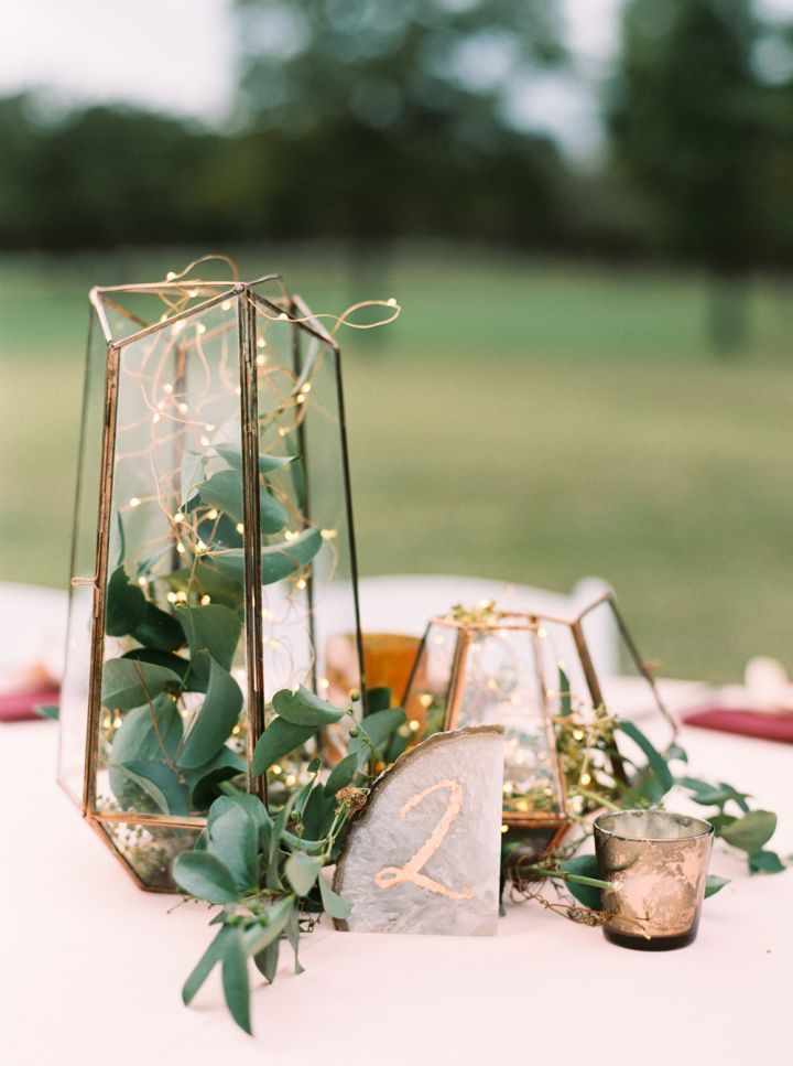 geometric wedding centerpieces