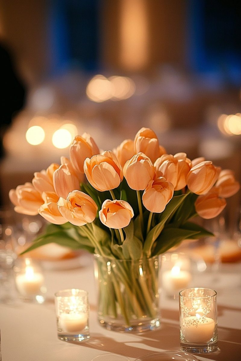 Tulips wedding centerpiece